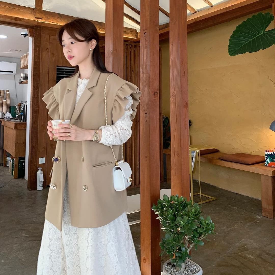 재고 있음 프랑스식 정장 칼라 품격 다용도 베스트 이미지 3