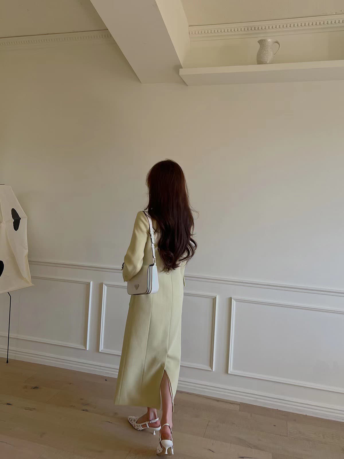 재고 있음 우아함 품격 광장 칼라 드레스 상세 이미지 15