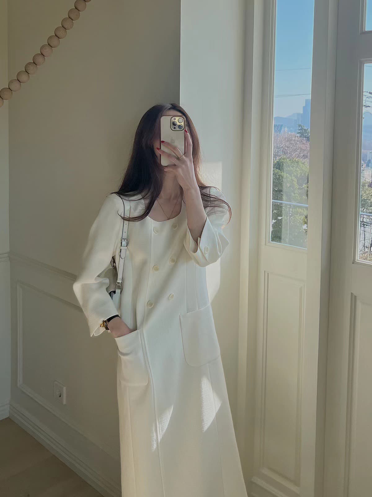 재고 있음 우아함 품격 광장 칼라 드레스 상세 이미지 25