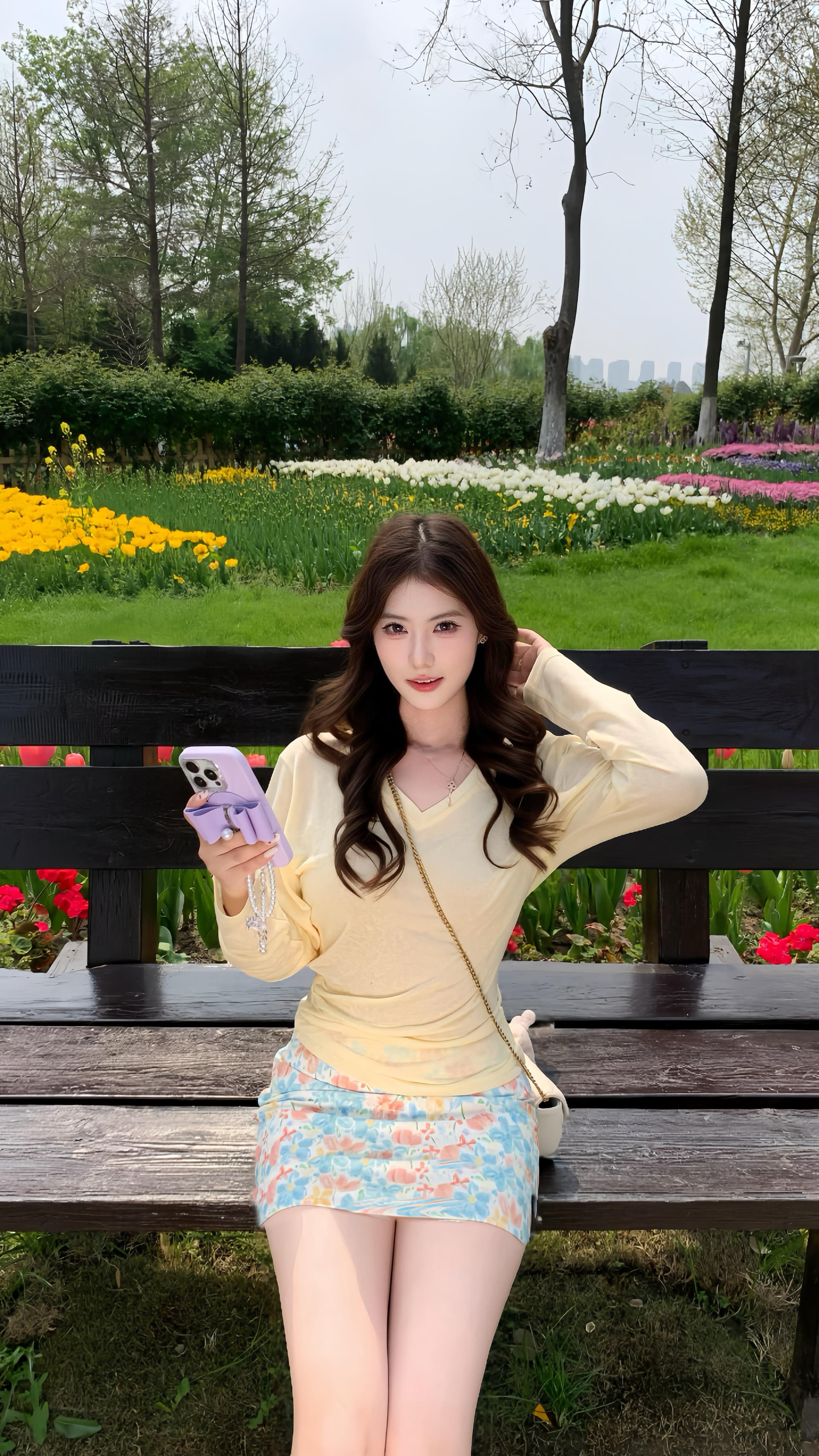 미니멀리즘 우유 황색 V넥 니트 스웨터 티셔츠 여성 긴 소매 여름 새로운 허리 수축 슬림해 보이는 맨위 자외선 차단 블라우스 상세 이미지 1