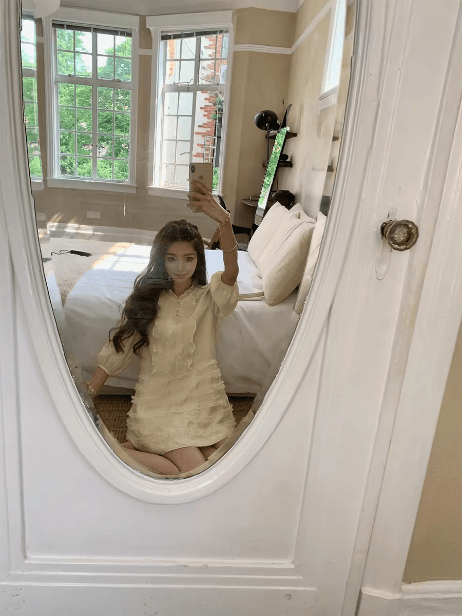 지저우 소프트 캔디 라이 경기 서울 무거운 작업 2 색 레이스 레이스 드레스 한 부서 잘 행동 한 미니 스커트 상세 이미지 3