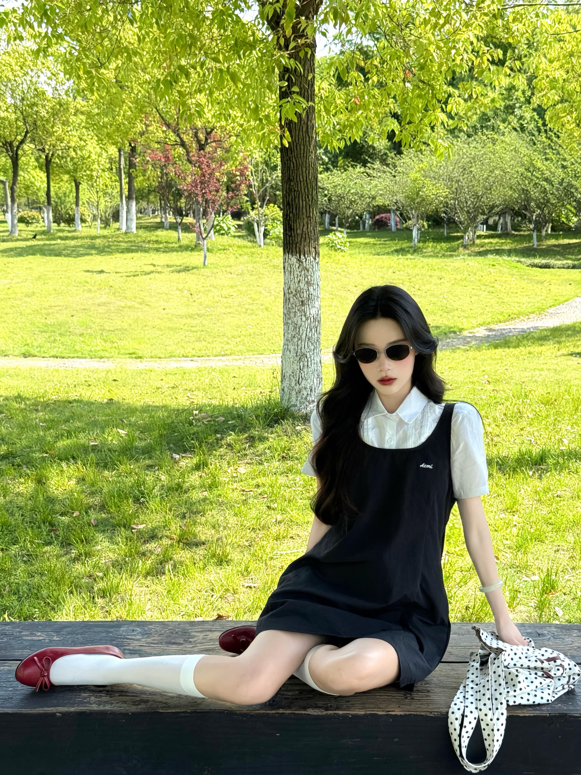 미니멀리즘 자수 miu 부서 슬립 여성 드레스 여름 새로운 루즈핏 슬림해 보이는 다용도 한 마디 조끼 미니 스커트 상세 이미지 4