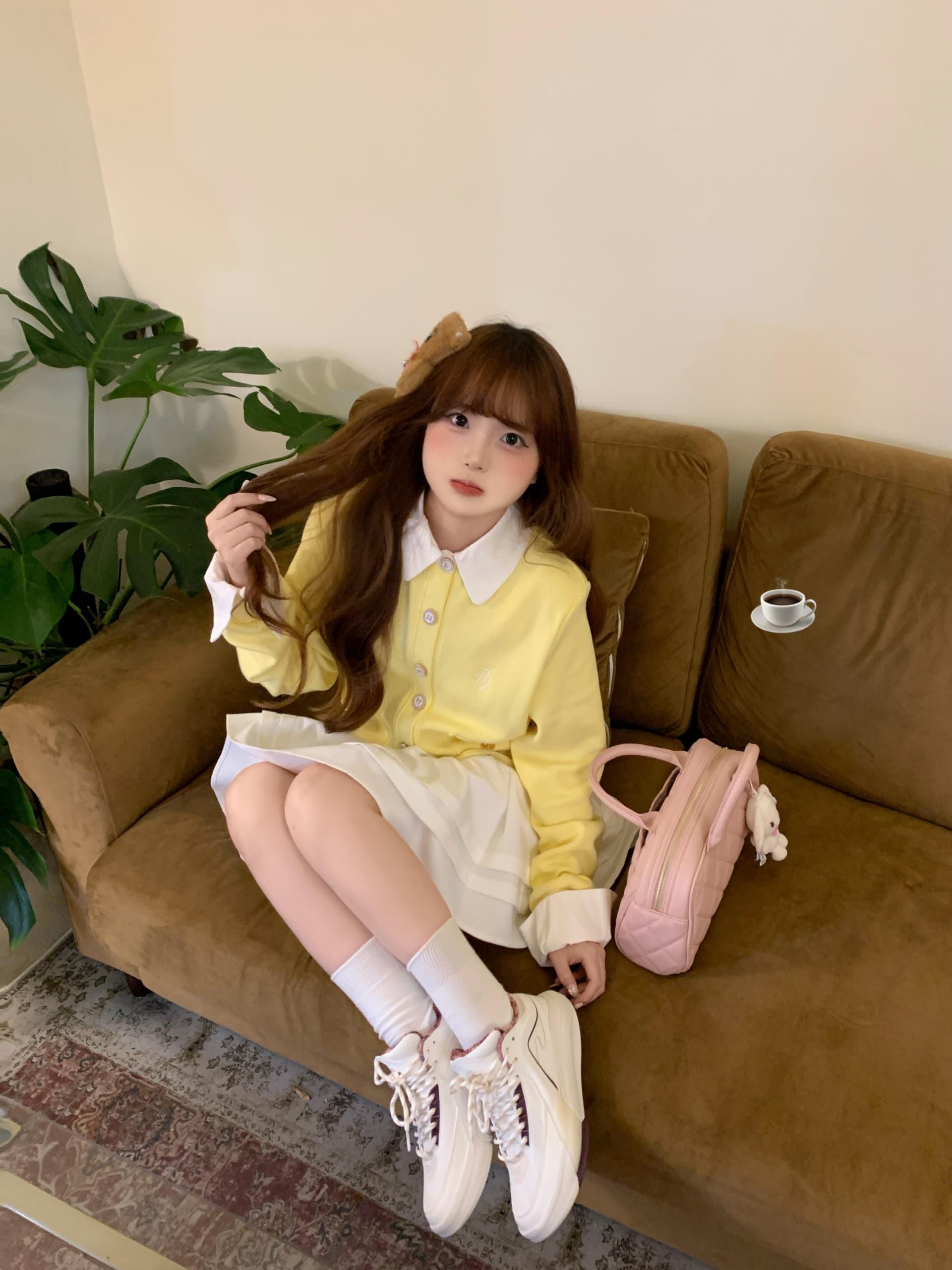 가을 착용 가져 가라. 학원 스타일 소금 부서 빛 요리 한 아름다운 페이크 레이어드 패치워크 스웨터 플리츠 치마 세트 2026 새로운 여성 상세 이미지 9