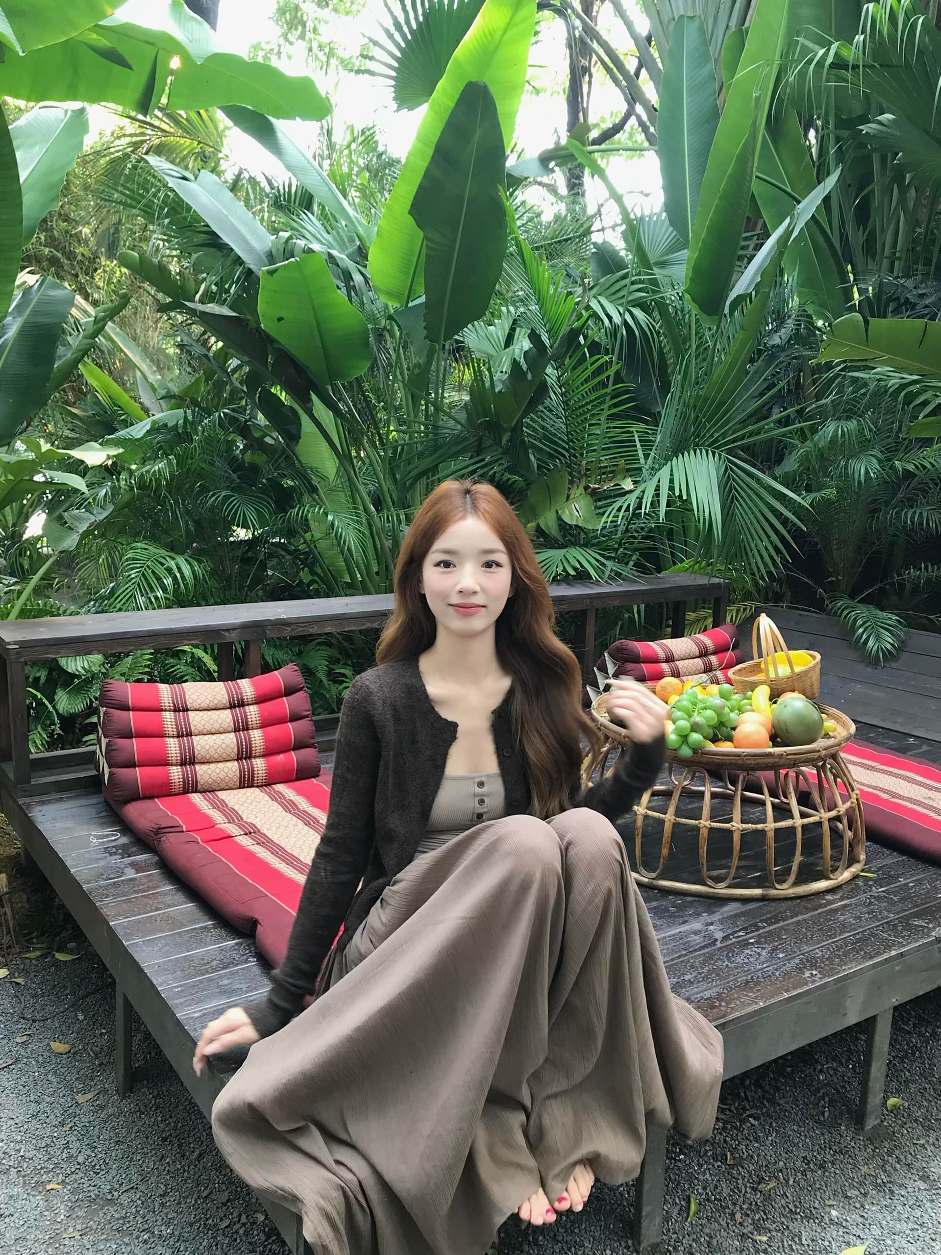 홀로우 아웃 긴팔 니트 오픈 가디건 얇은 여성 코트 니트 슬립 치마바지 상세 이미지 2