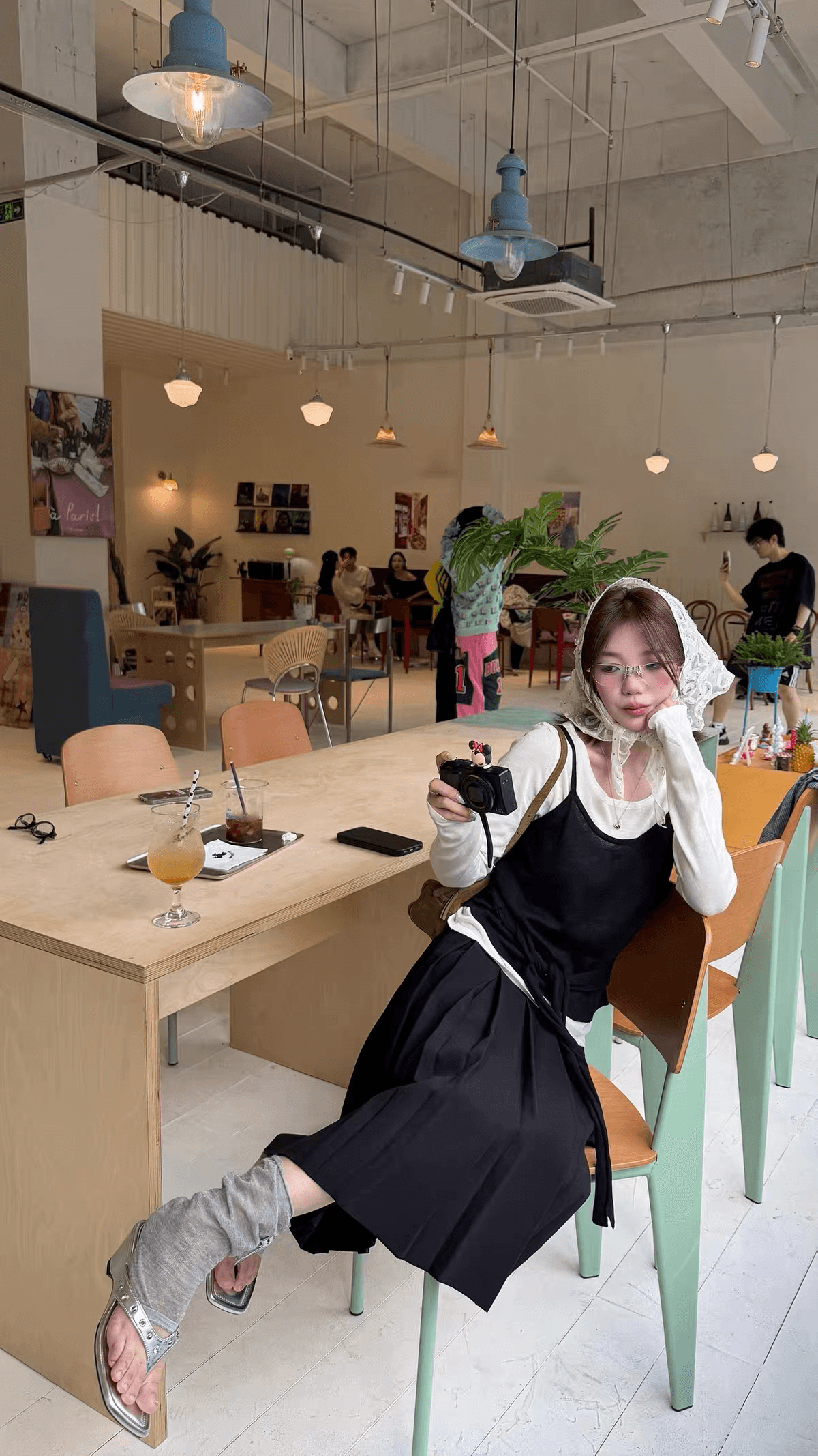 작은 대중 디자인 사실 두 조각 니트 맨위 여성 봄 가을 새로운 루즈핏 슬림해 보이는 캐주얼 백 잡아라. 옷 상세 이미지 2