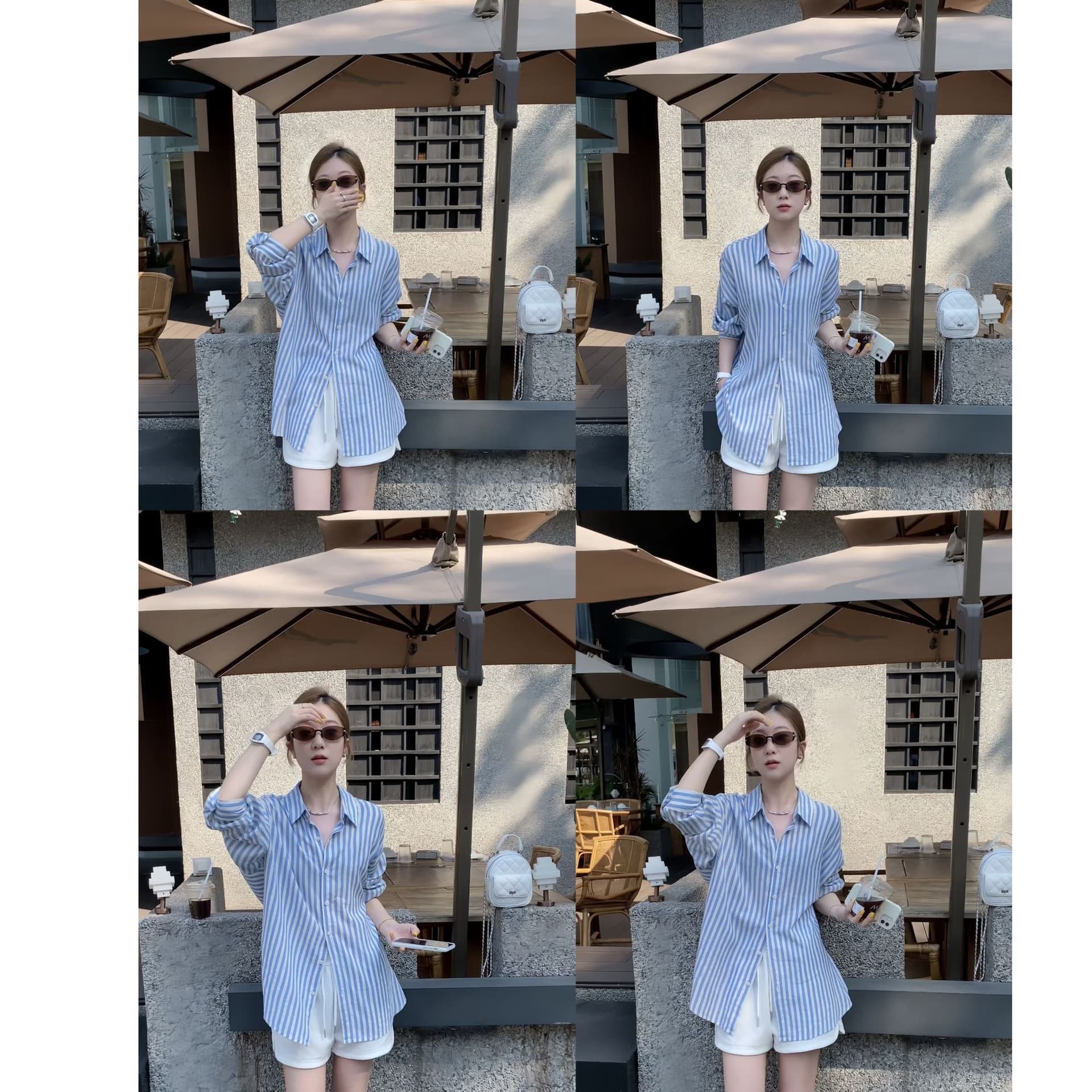 느긋한 문예 가을 순면 자외선 차단 긴팔 여성 루즈핏 다용도 카디건 코트 상세 이미지 2