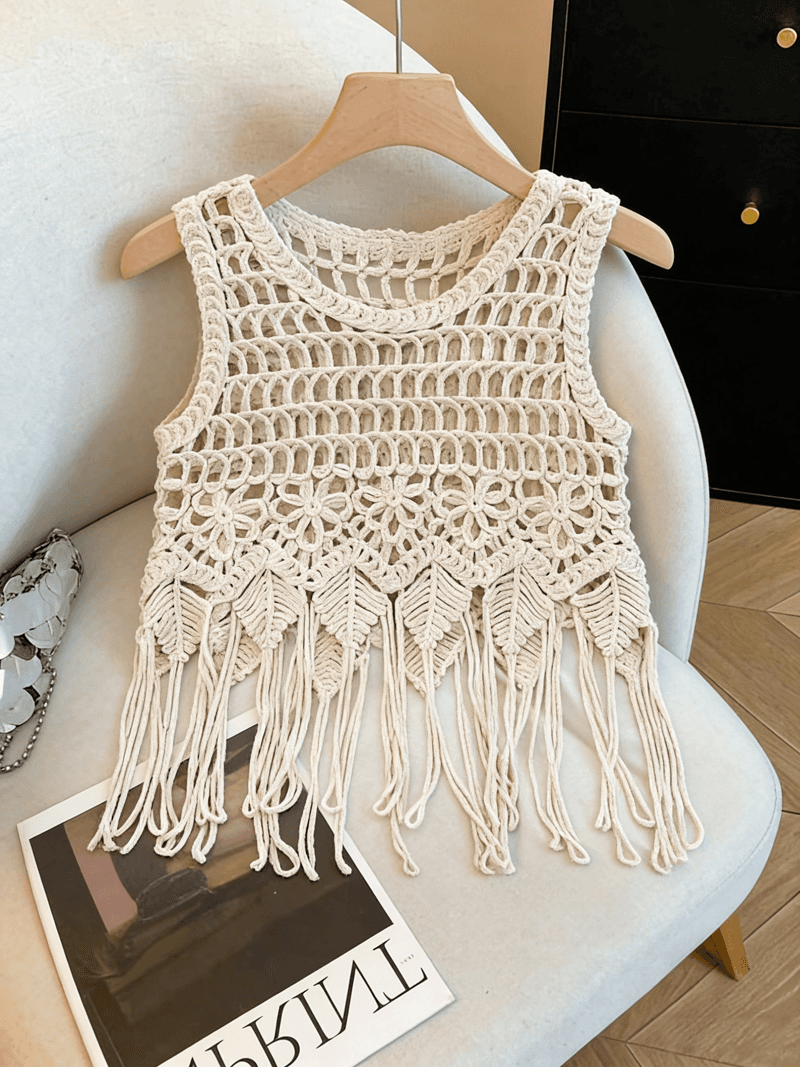 실사 술 자수 홀로우 아웃 레이스 캐미솔 외부 가져 가라. 블라우스 스택 착용 고급 센스 달콤함 베스트 맨위 여성 상세 이미지 5