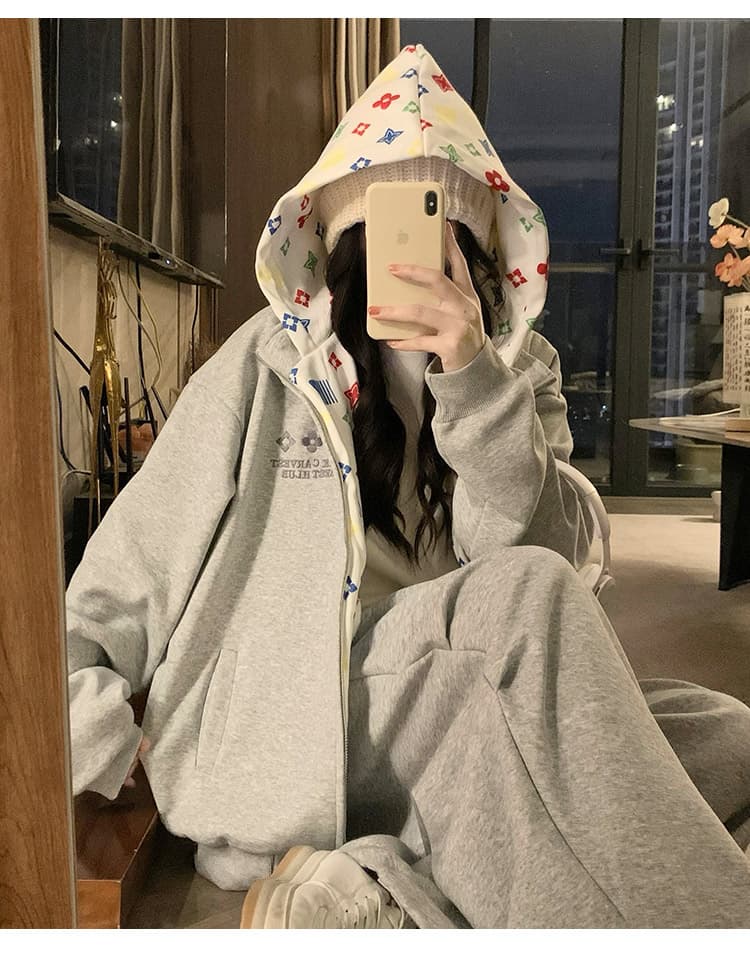 실사 오각형 별 여성 2026 새로운 봄 가을 귀여운 개 오픈 가디건 지퍼 디자인 센스 학원 스타일 재킷 상세 이미지 20