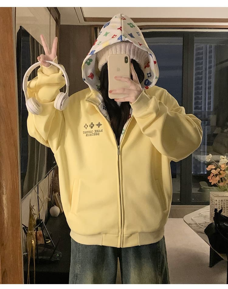 실사 오각형 별 여성 2026 새로운 봄 가을 귀여운 개 오픈 가디건 지퍼 디자인 센스 학원 스타일 재킷 상세 이미지 33