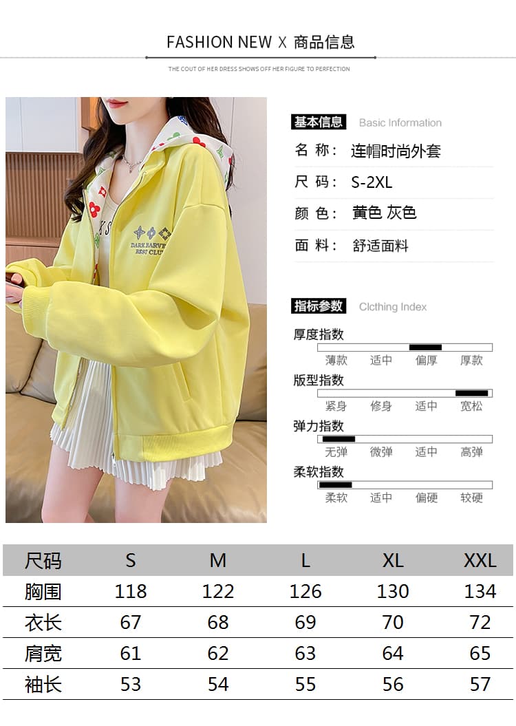 실사 2026 새로운 봄 가을 오각형 별 여성 귀여운 개 오픈 가디건 지퍼 디자인 센스 학원 스타일 재킷 상세 이미지 8