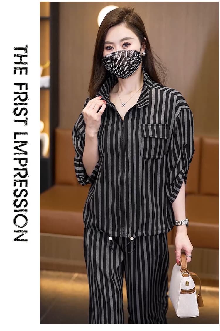 실사 2026 여름 드레스 새로운 패션 외국 가스 슬림해 보이는 표지 고기 통통한 여동생 투피스 세트 품격 빅 사이즈 여성 의류 세트 상세 이미지 16