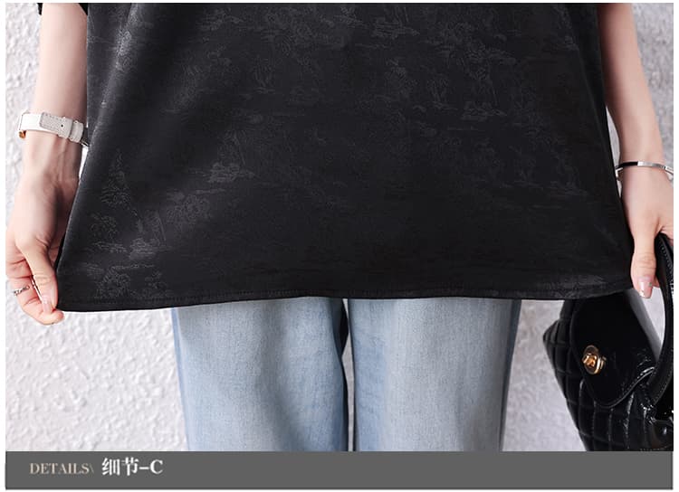 실사 2026 여름 드레스 새로운 패션 미니멀리즘 루즈핏 종류 지방 mm 외국 가스 티셔츠 품격 슬림해 보이는 빅 사이즈 맨위 상세 이미지 21