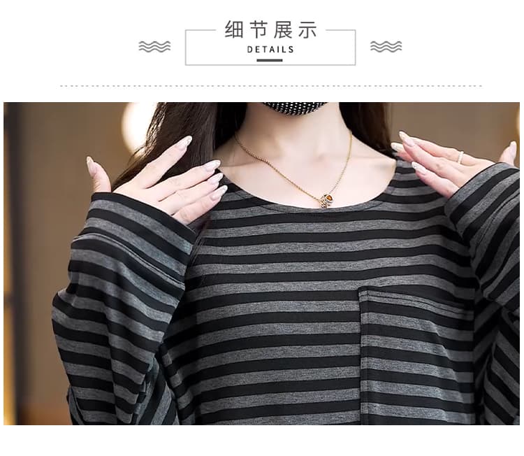 실사 2026 가을 의상 새로운 패션 외국 가스 슬림해 보이는 표지 고기 통통한 여동생 투피스 세트 품격 빅 사이즈 여성 의류 세트 상세 이미지 23