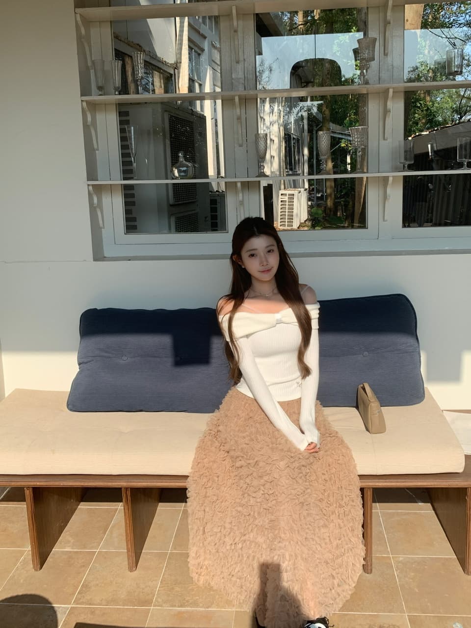 실사 레트로 망사 케이크 드레스 롱 스커트 하이웨이스트 대 치마 진자 퍼프 스커트 상세 이미지 34