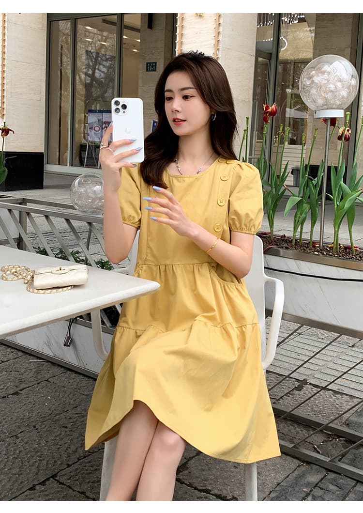 실사 임산부 수유 드레스 광장 칼라 여성 의류 여름 루즈핏 슬림해 보이는 나가라. 패션 매운맛 엄마 품격 출산 후 헤이 상세 이미지 7