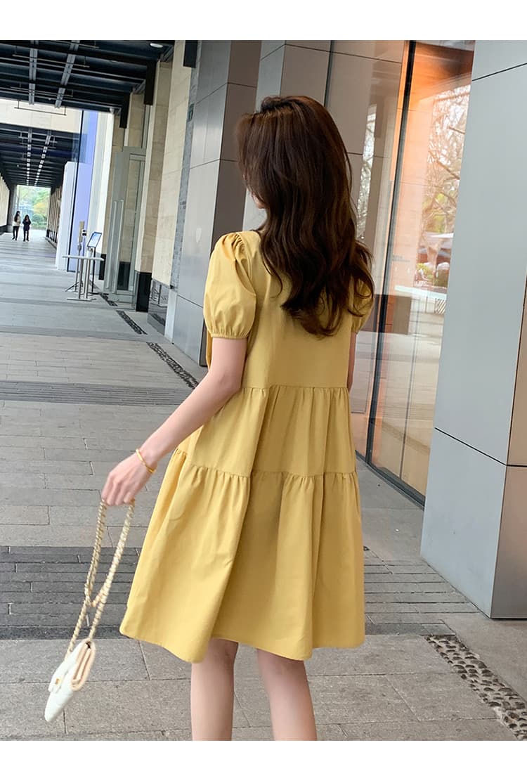실사 임산부 수유 드레스 광장 칼라 여성 의류 여름 루즈핏 슬림해 보이는 나가라. 패션 매운맛 엄마 품격 출산 후 헤이 상세 이미지 10