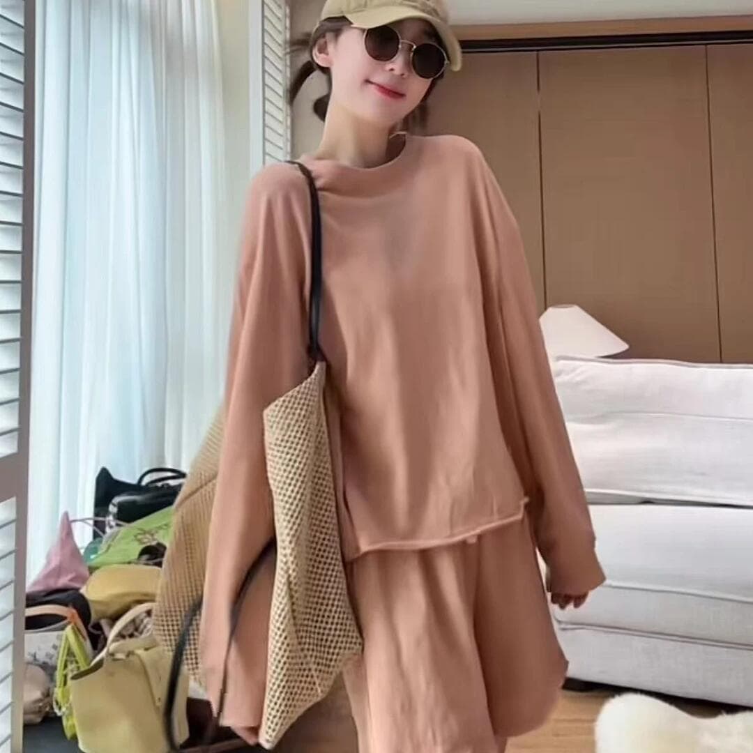 쉬 징 징 부드러운 빛 Pinellia 편안함 미니멀리즘 캐주얼 연령 감소 외국 가스 여성 여름 자외선 차단 세트 2605121 상세 이미지 5