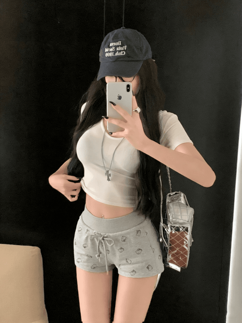 실사 정가 감소되지 않음 워프 엉덩이 하느님 바지 로우 웨이스트 핫걸 반바지 여성 디자인 센스 몸매 가꾸기 펌프 로프 운동 핫 바지 상세 이미지 5