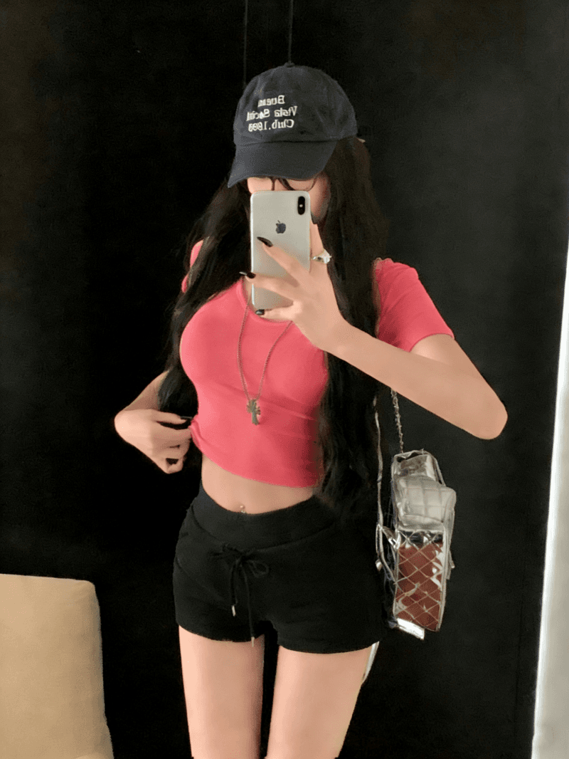 실사 정가 감소되지 않음 워프 엉덩이 하느님 바지 로우 웨이스트 핫걸 반바지 여성 디자인 센스 몸매 가꾸기 펌프 로프 운동 핫 바지 상세 이미지 10