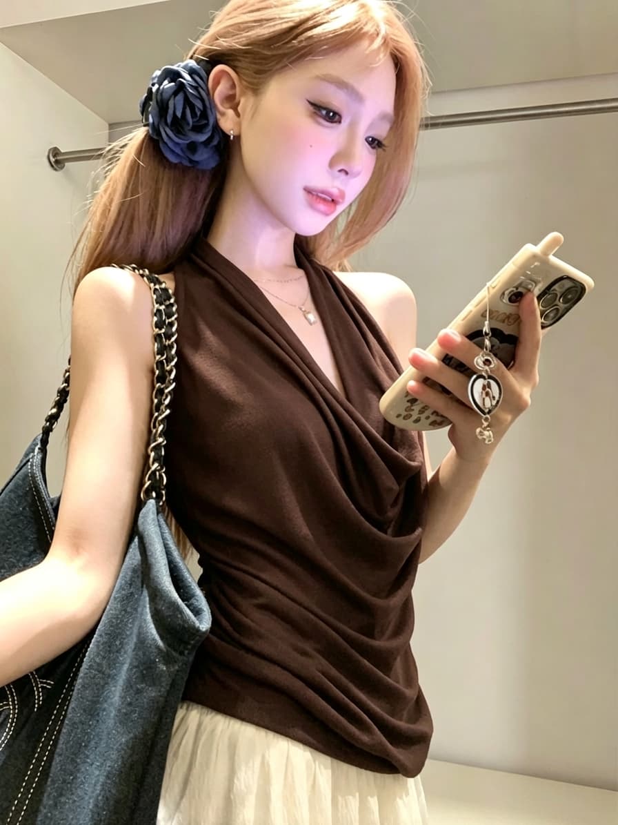 실사 정가 감소되지 않음 순수한 욕망 캐미솔 프랑스식 화이트 반신 스커트 슬림해 보이는 하이웨이스트 한 마디 롱 스커트
