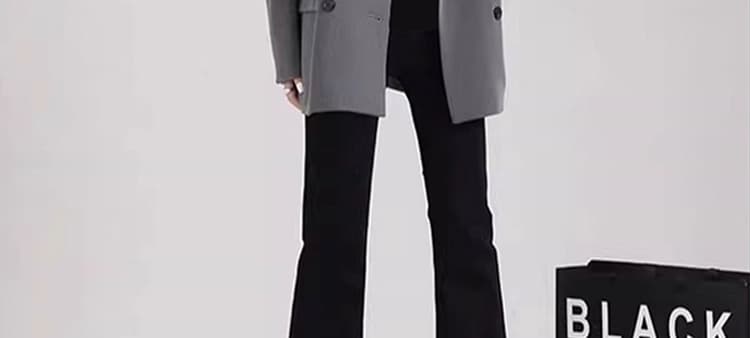 임산부 바지 봄과 가을 외출용 마이크로 나팔 바지 2026 새로운 작은 키 아니요 르 배 복부 지지 바지 가을 겨울철 상세 이미지 49