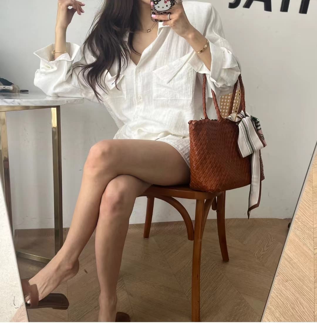 재고 있음 한국 동대문 여름 새로운 루즈핏 셔츠 맨위 반바지 상세 이미지 9