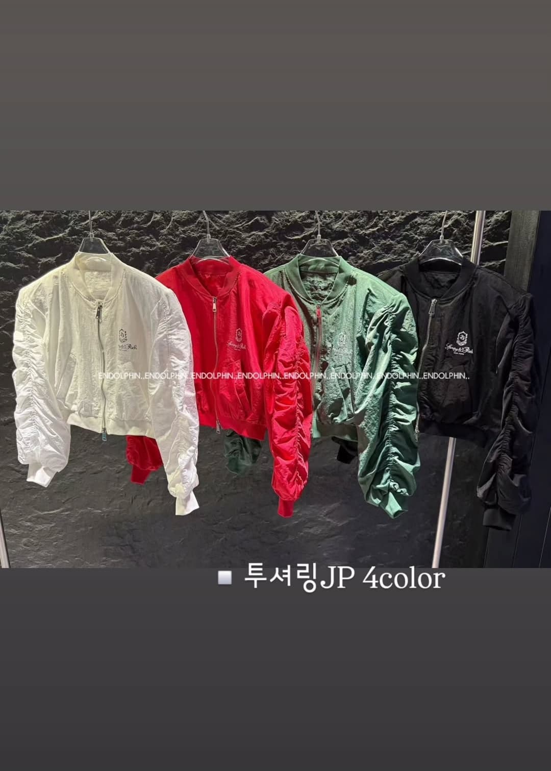 재고 있음 새로운 고급 소매 펌프 Pleat 지퍼 재킷 재킷 상세 이미지 6
