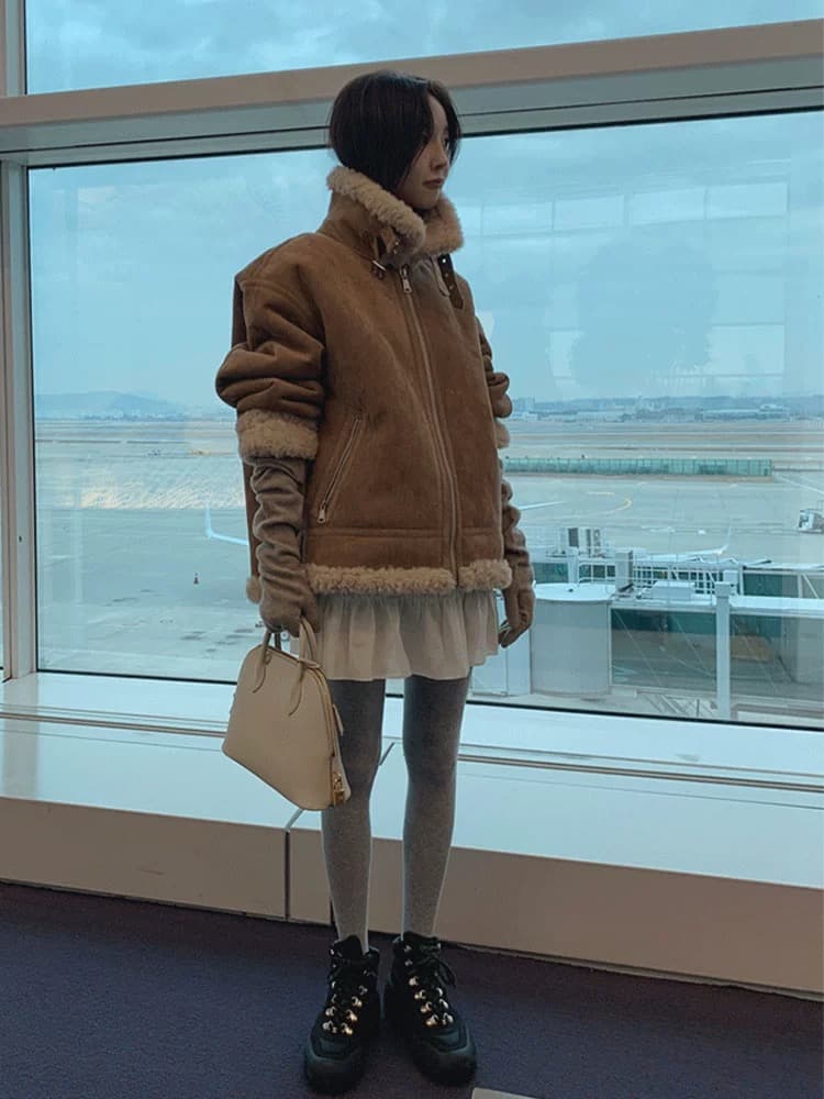 재고 있음 동대문 새로운 스택 착용 랩스커트팬츠 작은 청신 낭만주의 다용도 표지 넓적 다리 미니 스커트 상세 이미지 5