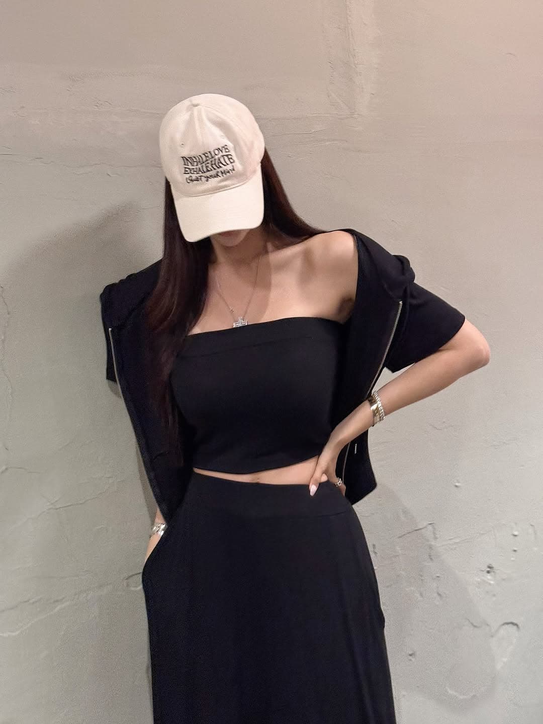 재고 있음 새로운 여성 의류 여름 섹션 캐주얼 반팔 후드 지퍼 오픈 가디건 3종 세트 하이웨이스트 스트레이트 팬츠 세트 상세 이미지 8