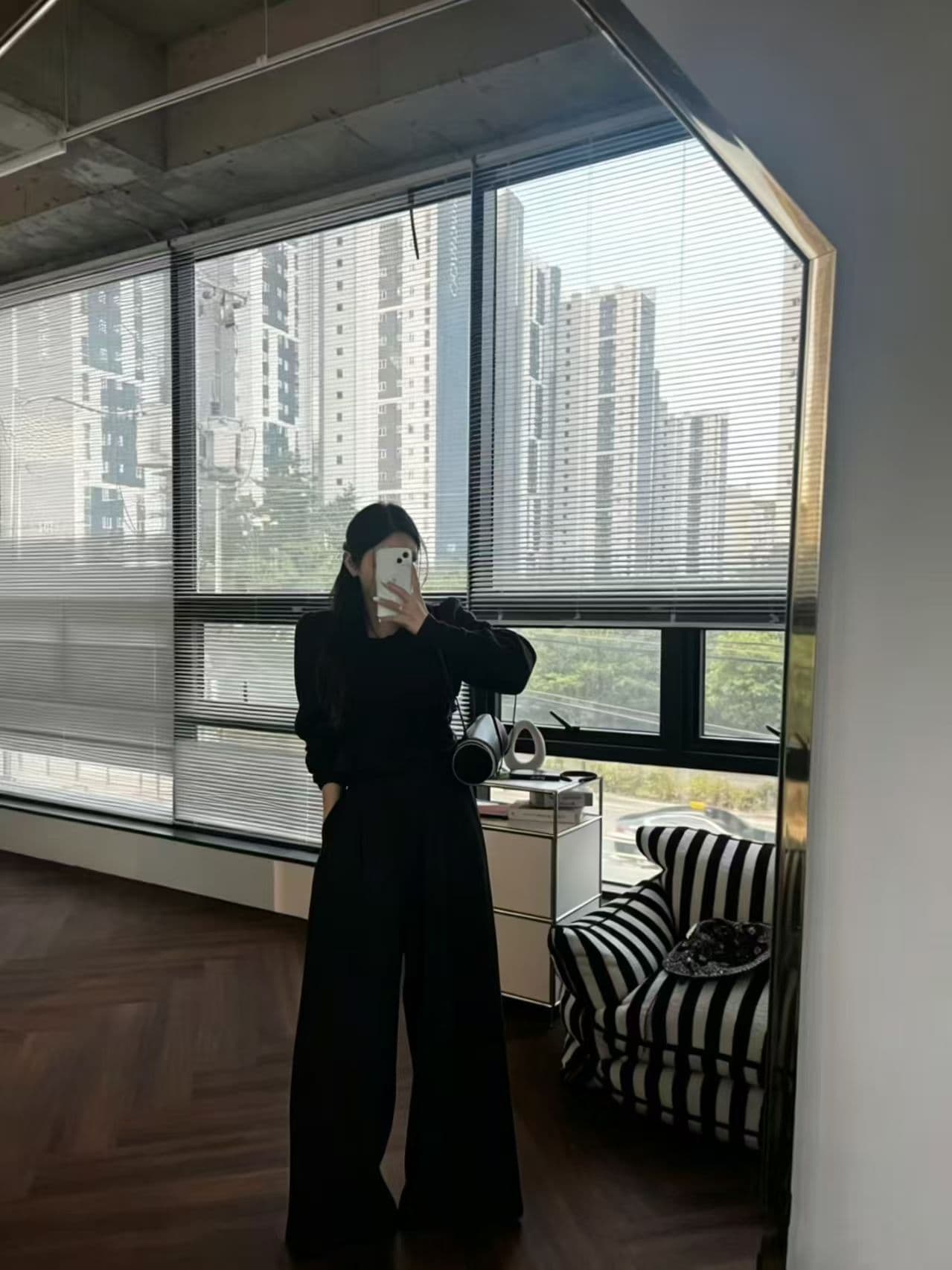 재고 있음 한 스타일 허리 수축 레이스업 캐주얼 세트 바지 이미지 4