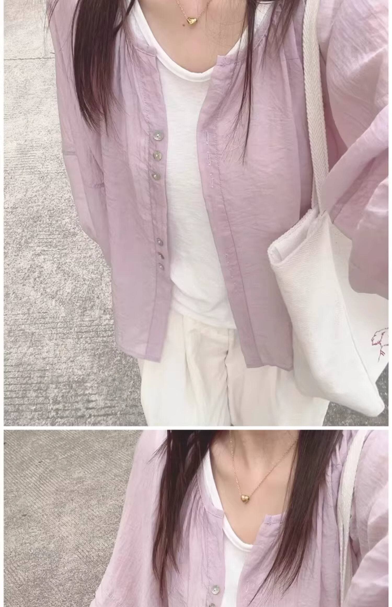 황색 아마 자외선 차단 의류 셔츠 여성 코트 여름 빛 럭셔리 얇은 스타일 고급 센스 긍정적 인 어깨 오픈 가디건 운남 봄 드레스 맨위 상세 이미지 26