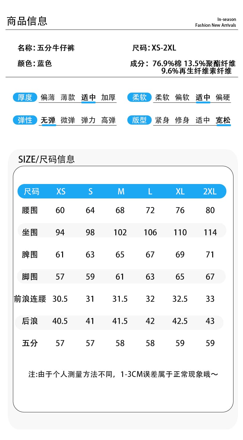 2026 여름 새로운 하이웨이스트 단추 데님 반바지 여성 레트로 아메리칸 외국 가스 슬림해 보이는 표지 고기 오부 바지 바지 상세 이미지 1