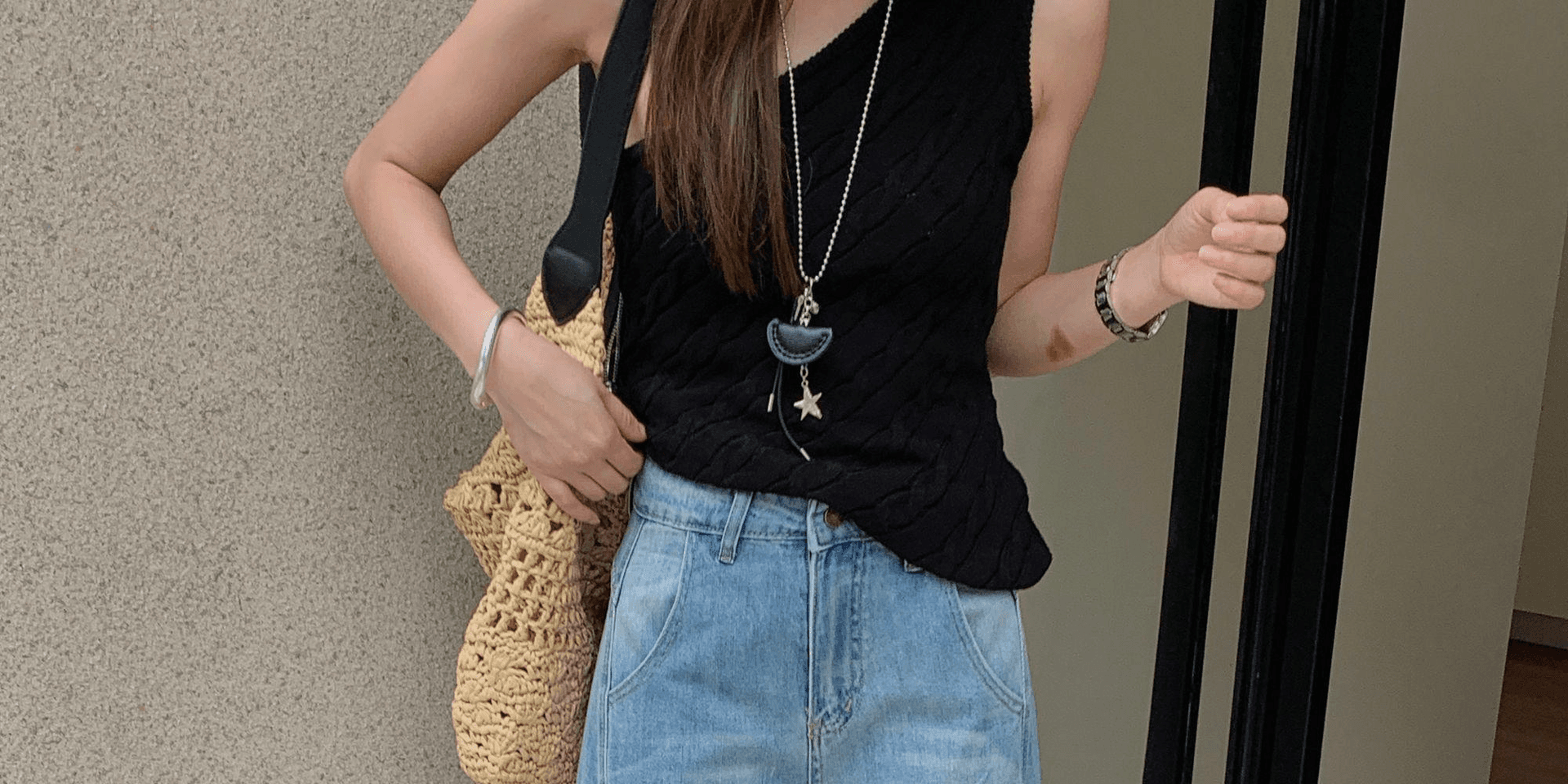 워크웨어 청바지 여성 여름 얇은 스타일 2026 새로운 작은 키 와이드 레그 팬츠 빅 사이즈 지방 mm 슬림해 보이는 스트레이트 바지 상세 이미지 43