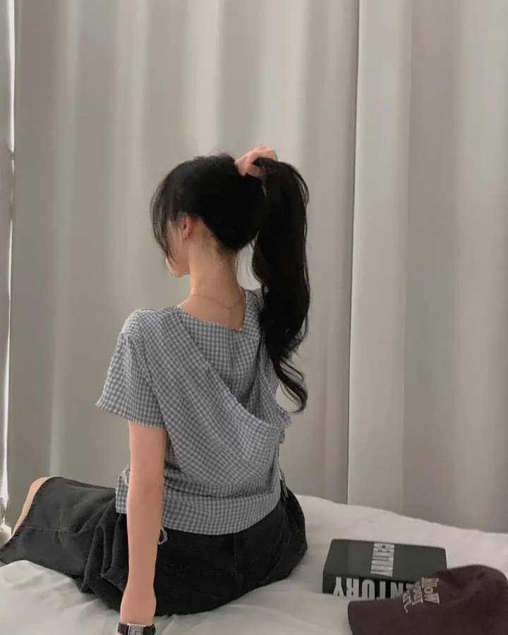 있음 선적 캐주얼 체크무늬 후드 셔츠 여성 코트 상세 이미지 21