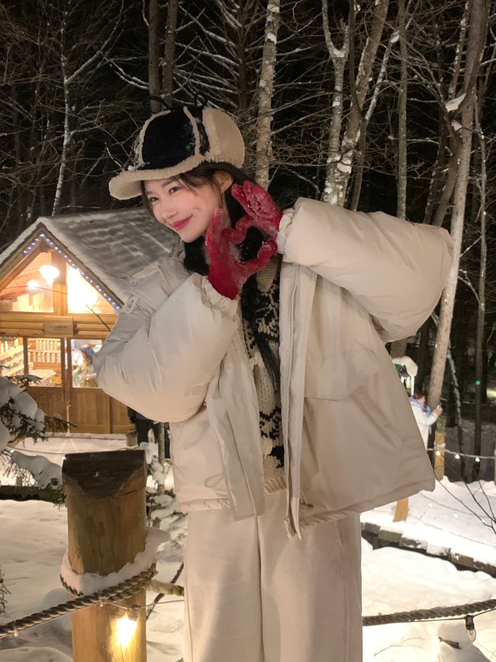한국 학원 스타일 연령 감소 소뿔 버클 배색 자카드 두꺼운 보온 카디건 코트 스웨터 상세 이미지 31