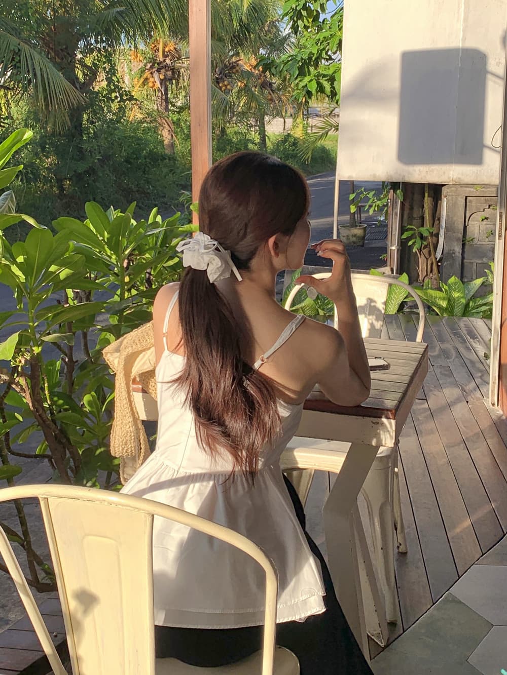 한 부서 ins V넥 캐미솔 여름 외출용 대 몸매 가꾸기 슬림해 보이는 민소매 인형 셔츠 퍼프 맨위 상세 이미지 24