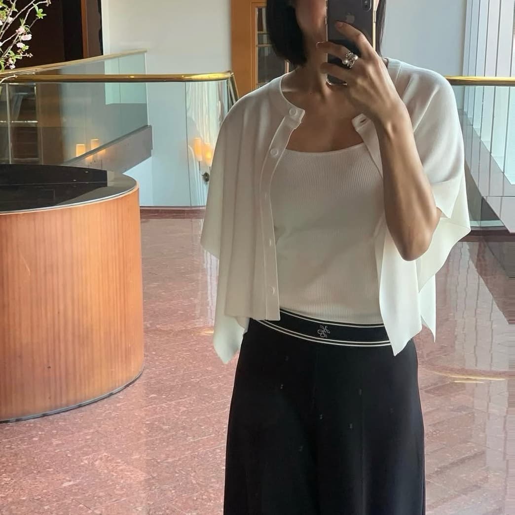 새로운 한국 슈퍼 화재 숄 불규칙 둘 바늘 짠 셔츠 맨위 이미지 3
