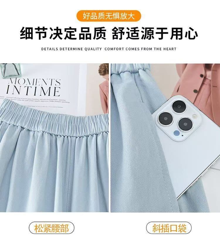 디자인 센스 자수 배기 바지 여성 봄 여름 얇은 스타일 하이웨이스트 9 포인트 캐주얼 하렘 바지 바지 넓은 다리 상세 이미지 11