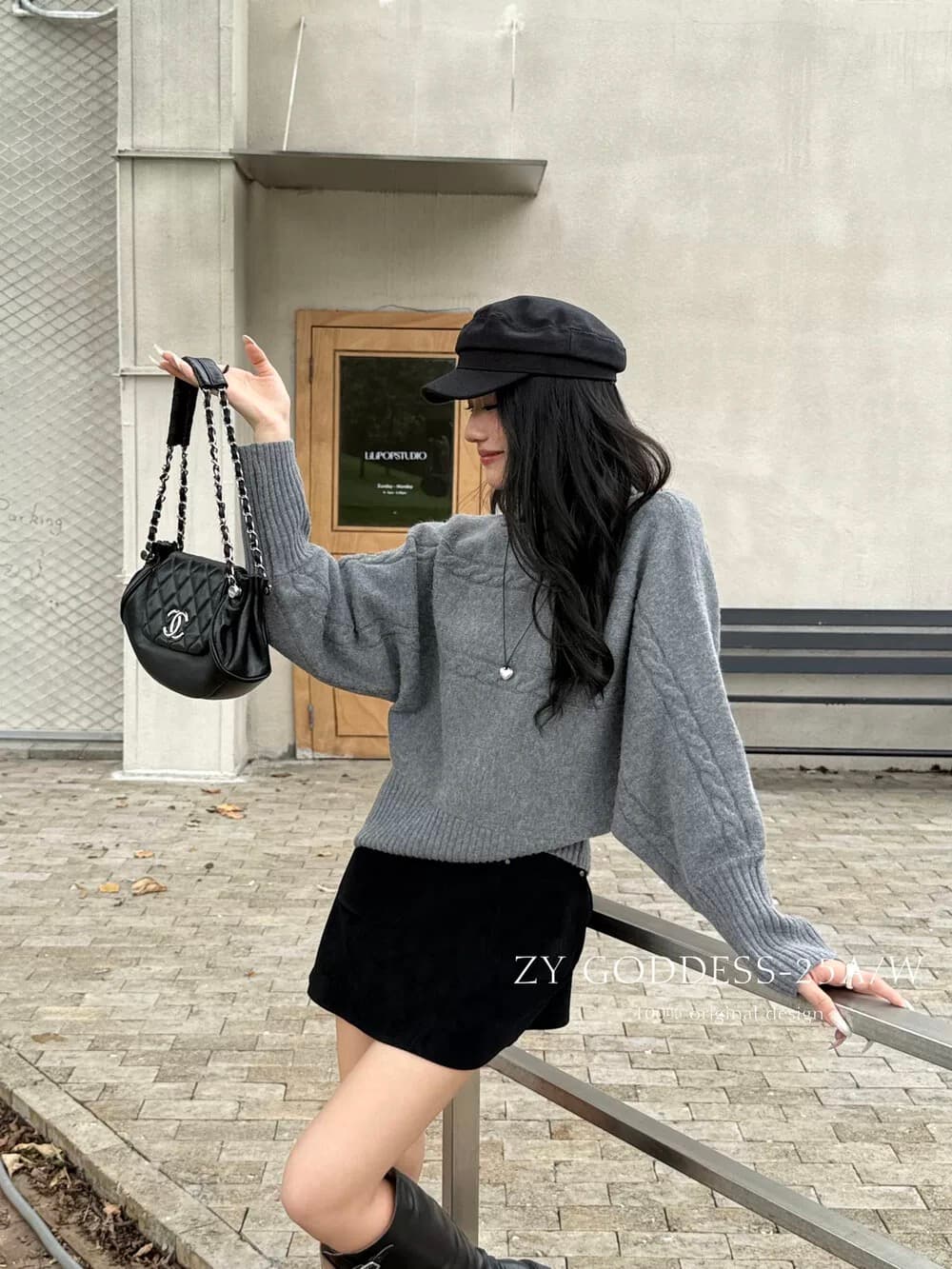 가을 겨울 새로운 한국 스타일 디자인 센스 터틀넥 꽈배기 허리 수축 스웨터 여자 프랑스식 우아함 고급 센스 니트 스웨터 상세 이미지 4