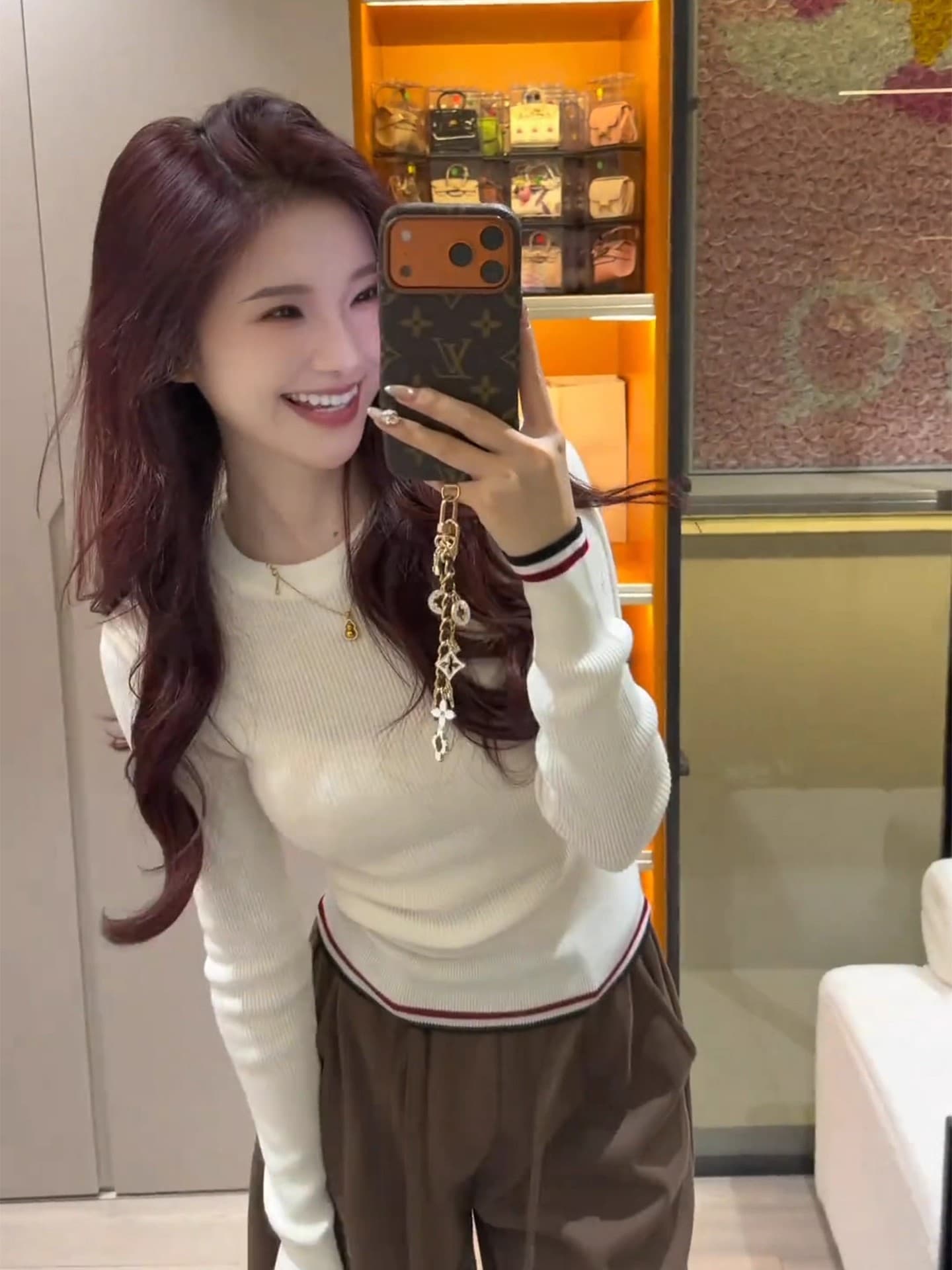 한 부서 새로운 긴팔 니트 기본 셔츠 인사이드 가져 가라. 작은 키 고유 한 아름다운 몸매 가꾸기 쇼트 스타일 맨위 상세 이미지 10