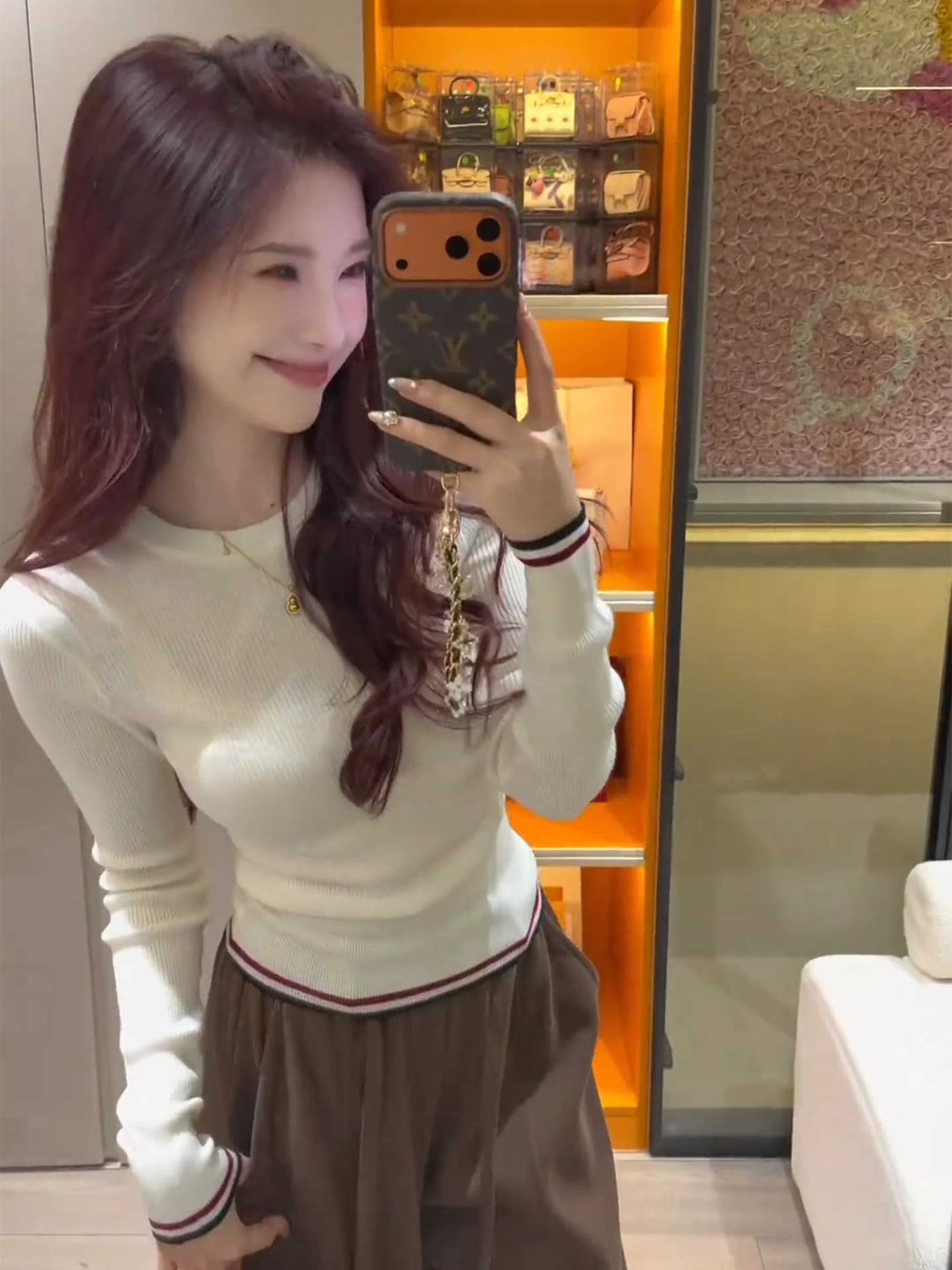 한 부서 새로운 긴팔 니트 기본 셔츠 인사이드 가져 가라. 작은 키 고유 한 아름다운 몸매 가꾸기 쇼트 스타일 맨위 상세 이미지 11