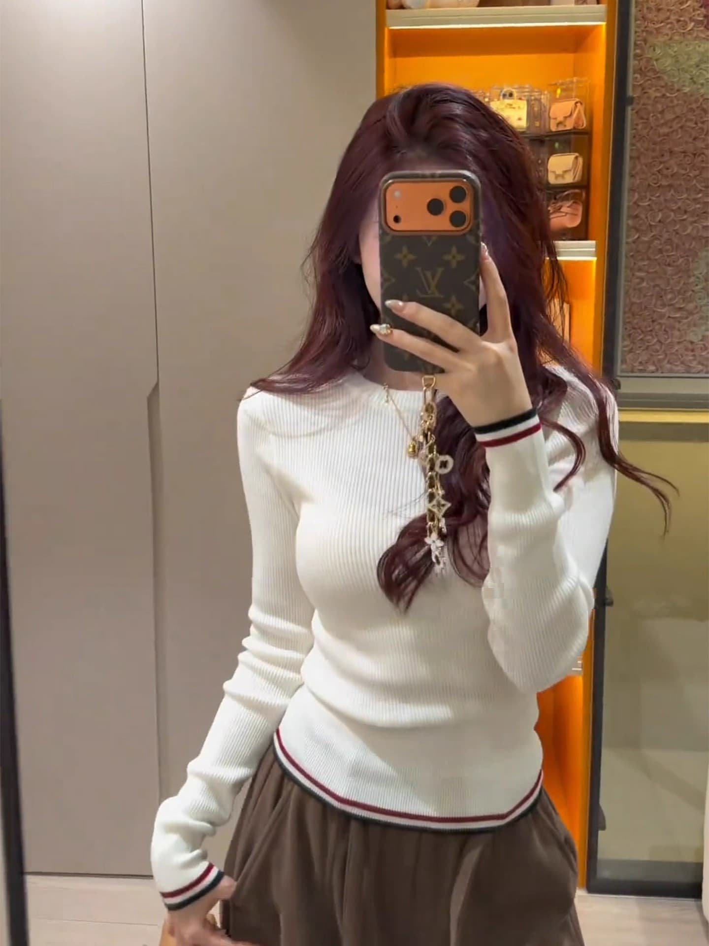 한 부서 새로운 긴팔 니트 기본 셔츠 인사이드 가져 가라. 작은 키 고유 한 아름다운 몸매 가꾸기 쇼트 스타일 맨위 상세 이미지 12