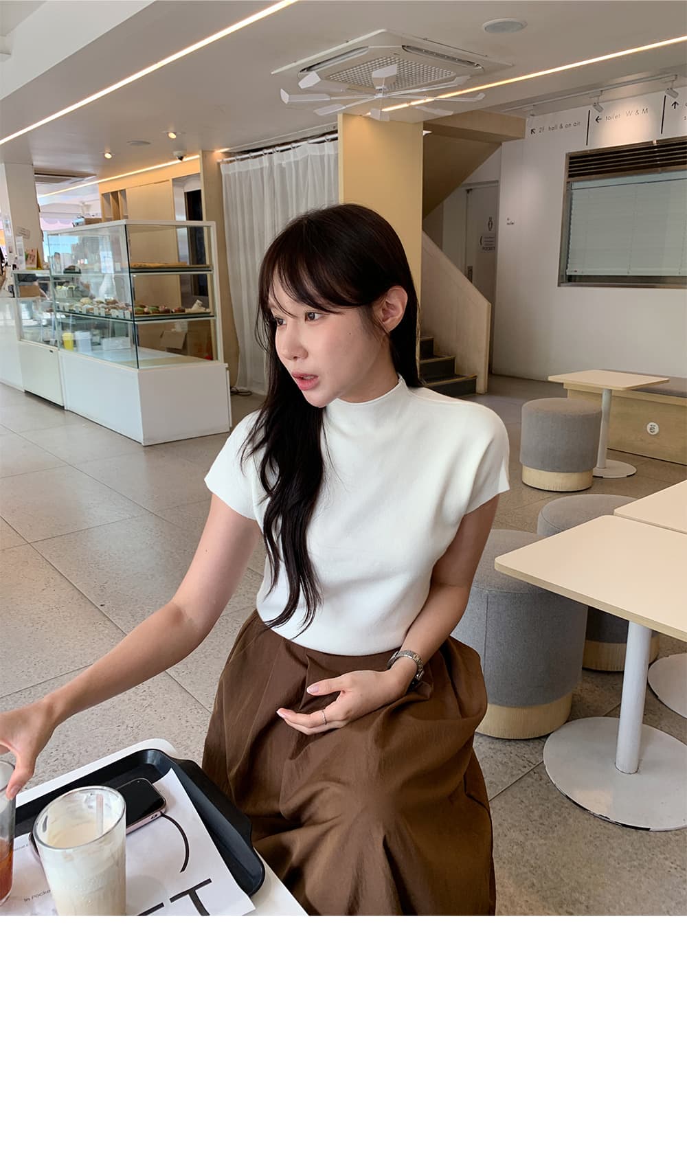 한 부서 터틀넥 몸매 가꾸기 민소매 니트 스웨터 여성용 짧은 소매 티셔츠 인사이드 가져 가라. 기본 셔츠 여름 외출용 맨위 상세 이미지 10