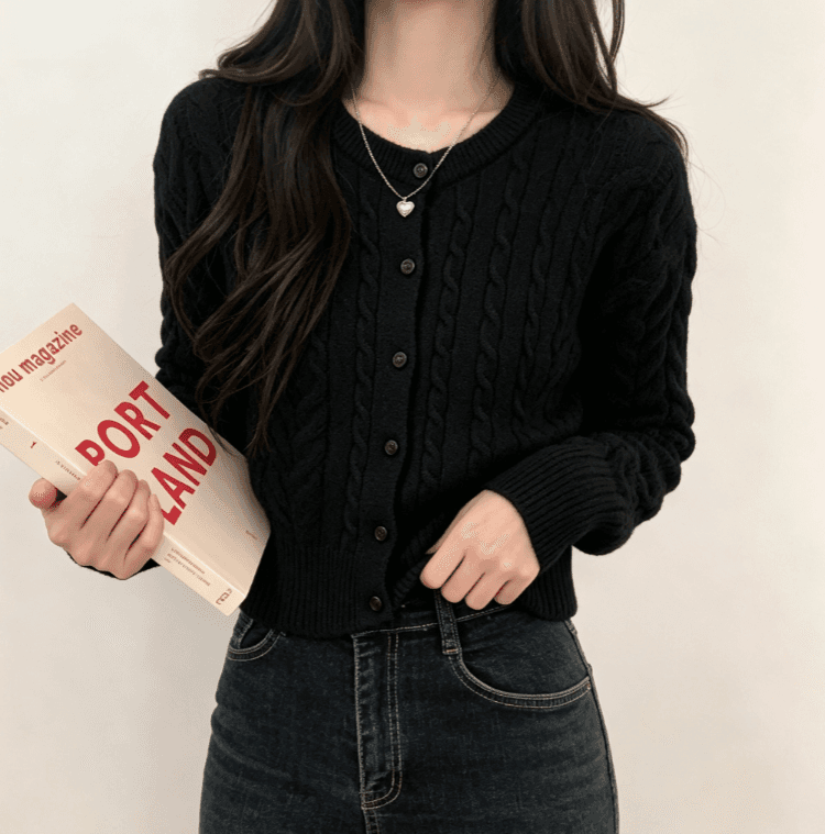 실사 한 부서 레트로 트위스트 꽃 스웨터 오픈 가디건 작은 키 디스플레이 높음 다용도 기타 색상 부드러운 찹쌀 니트 맨위 외부 가져 가라. 상세 이미지 6
