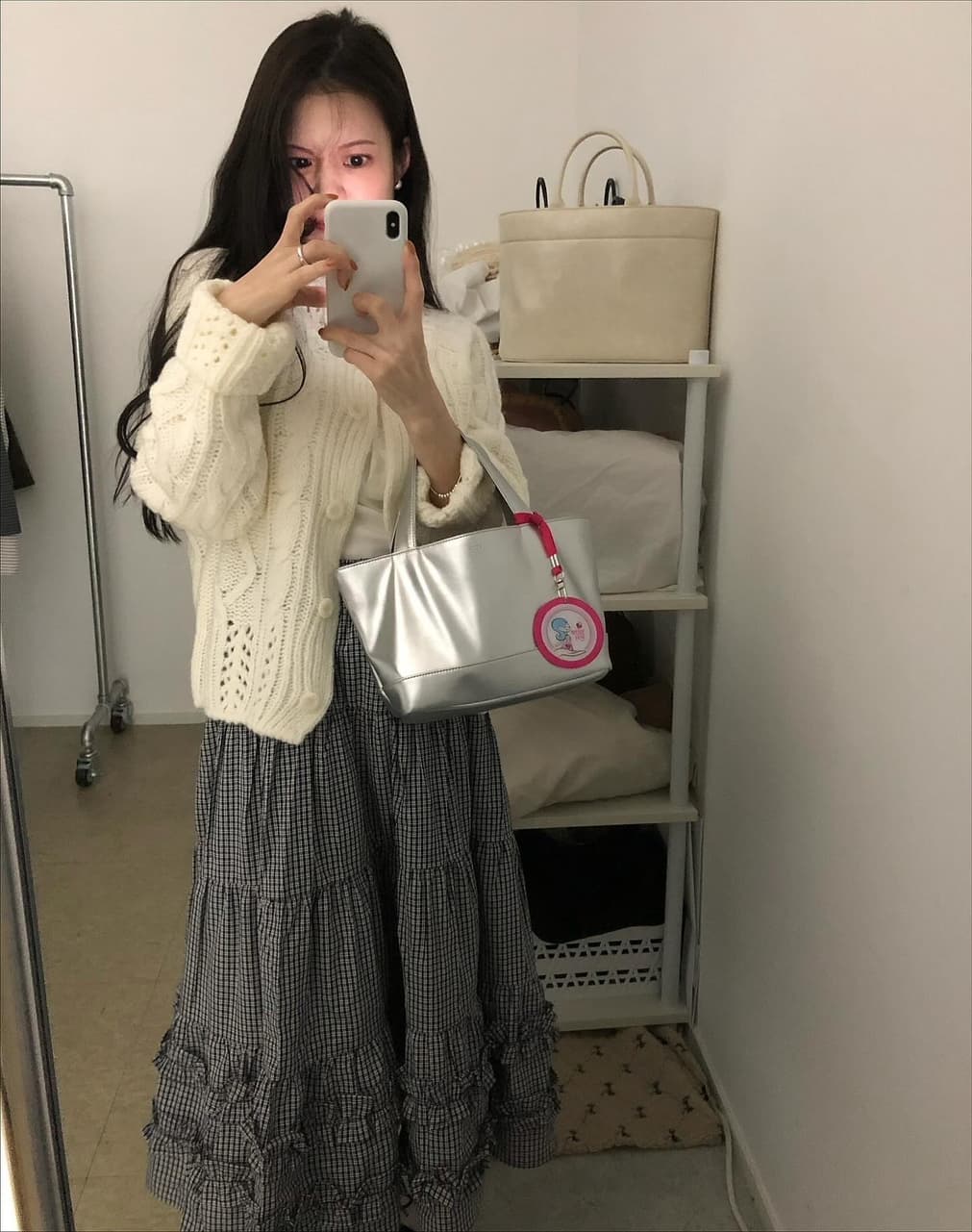 한국 chic 가을의 날 꽈배기 스웨터 오픈 가디건 상세 이미지 32