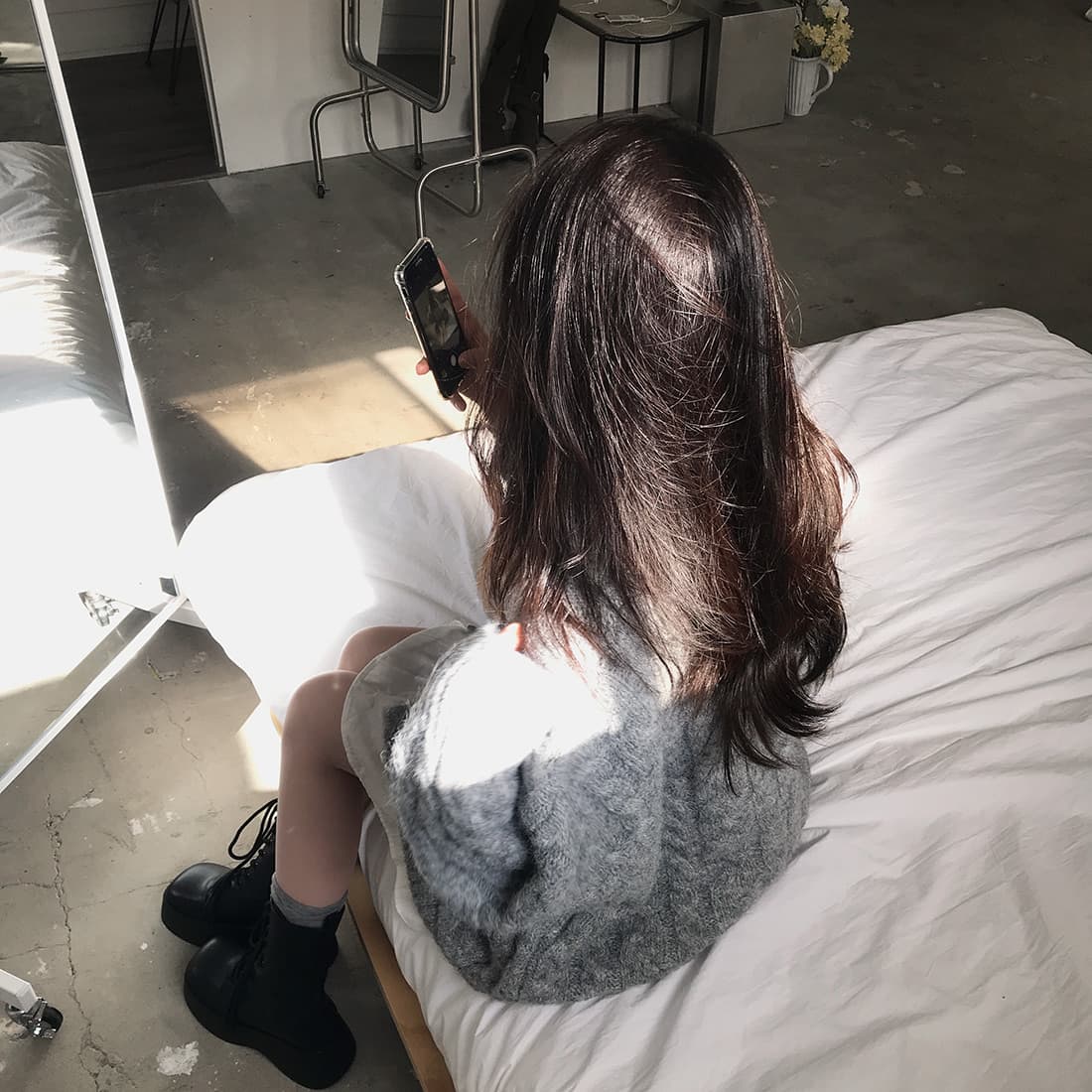 한국 chic 가을 겨울 한 부서 학원 스타일 두꺼운 꽃 루즈핏 느긋한 스웨터 카디건 코트 상세 이미지 31