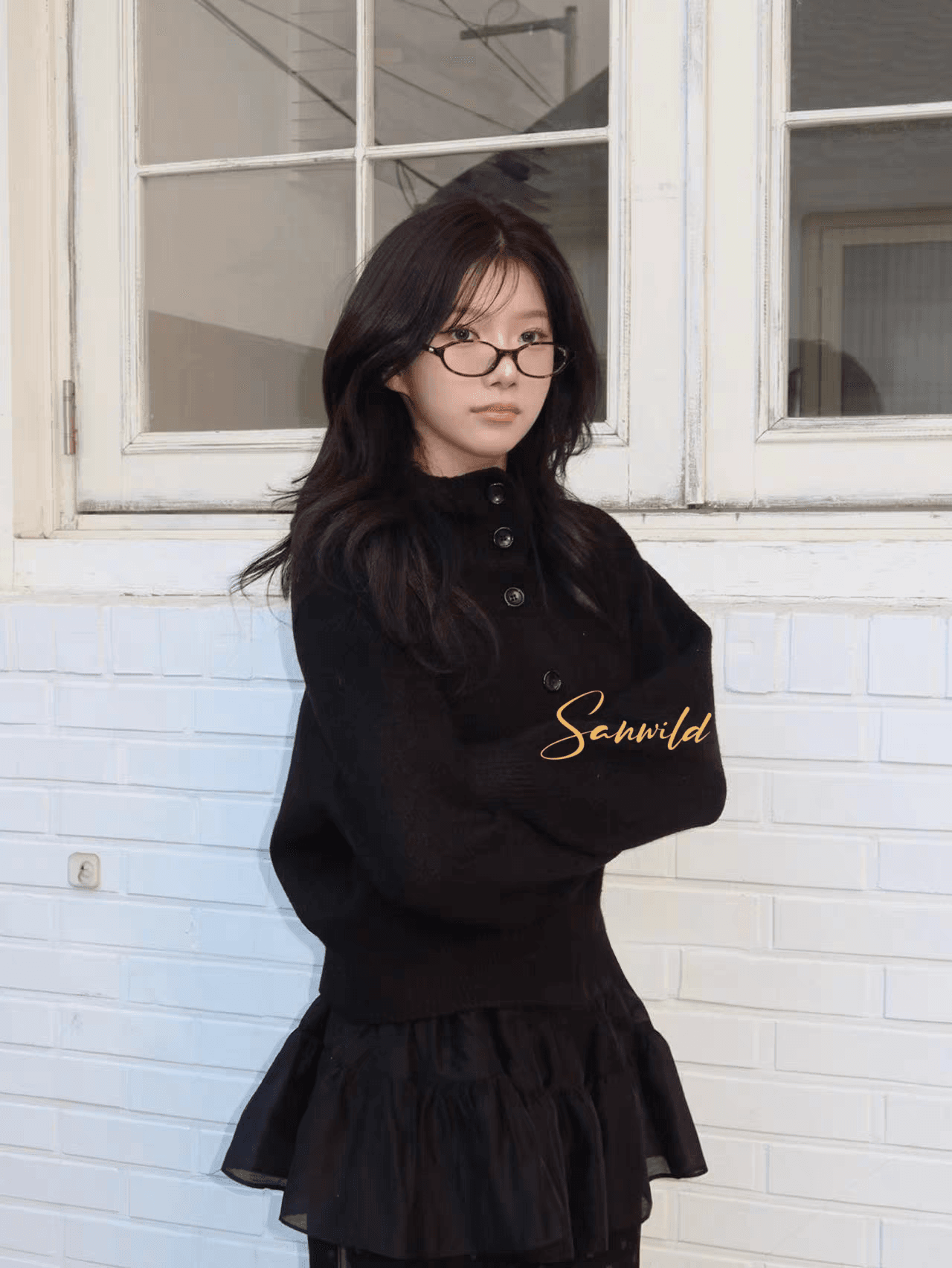 한 부서 느긋한 바람 후드 니트 오픈 가디건 여성 가을 겨울 미니멀리즘 단추 루즈핏 다용도 스웨터 코트 상세 이미지 4