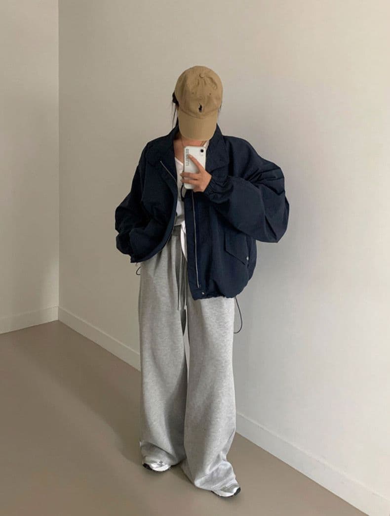 한국 chic 미니멀리즘 레트로 반하이넥 루즈핏 캐주얼 다용도 펌프 Pleat 디자인 긴팔 바람막이 여성 코트 상세 이미지 5