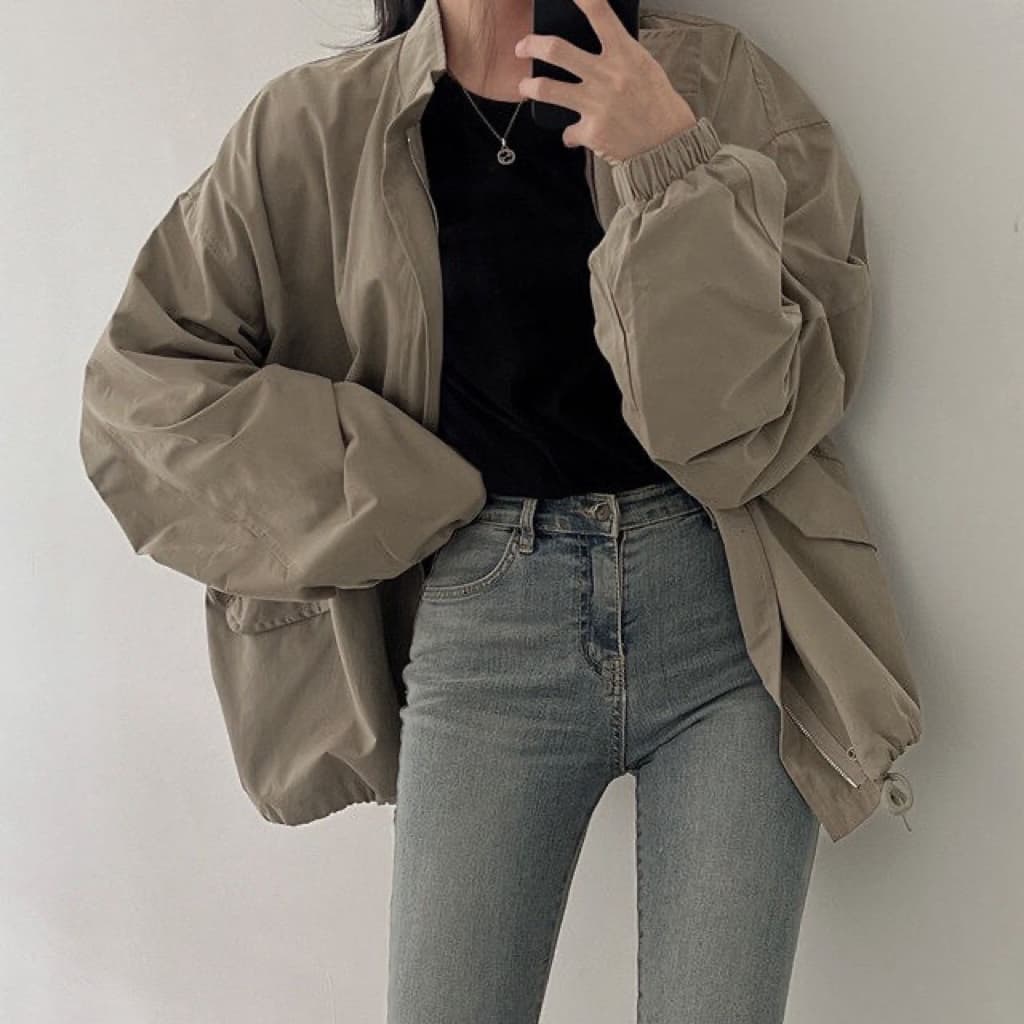 새로운 한국 스타일 루즈핏 야구 유니폼 bf 워크웨어 캐주얼 재킷 여자 학생 ins 트렌디 상세 이미지 3