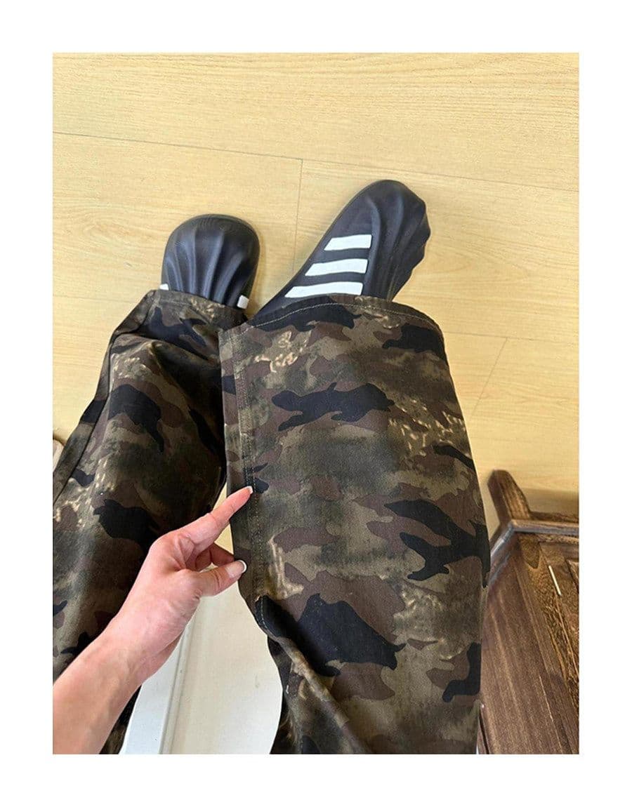 디자인 센스 높음 거리 개성 부츠컷 청바지 여성 봄 가을 새로운 슬림해 보이는 패션 ins 트렌디 나팔 청바지 상세 이미지 7